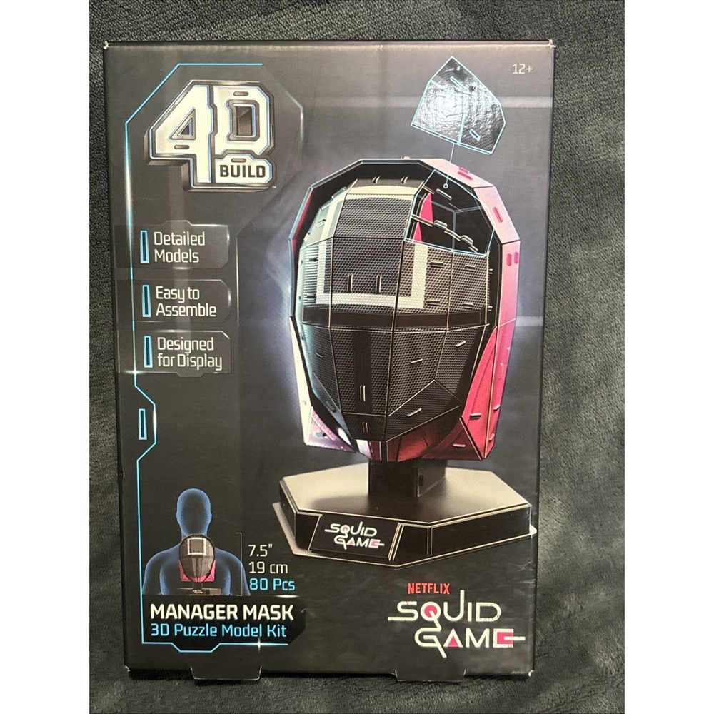 4D Build Squid Game Manager Mask – 3D Puzzle Model Kit ‎ Easy Assembly New